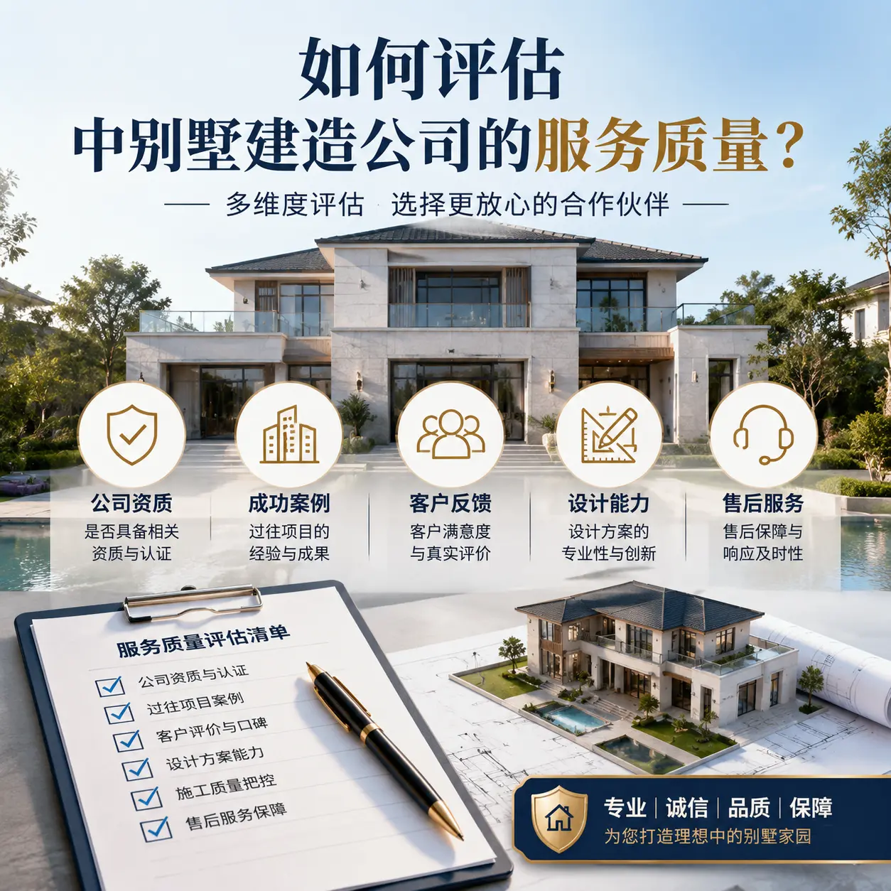 如何评估 清镇 中别墅建造公司的服务质量？