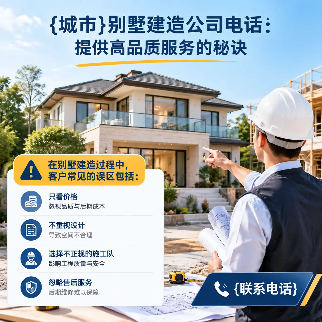 清镇别墅建造公司电话:提供高品质服务的秘诀