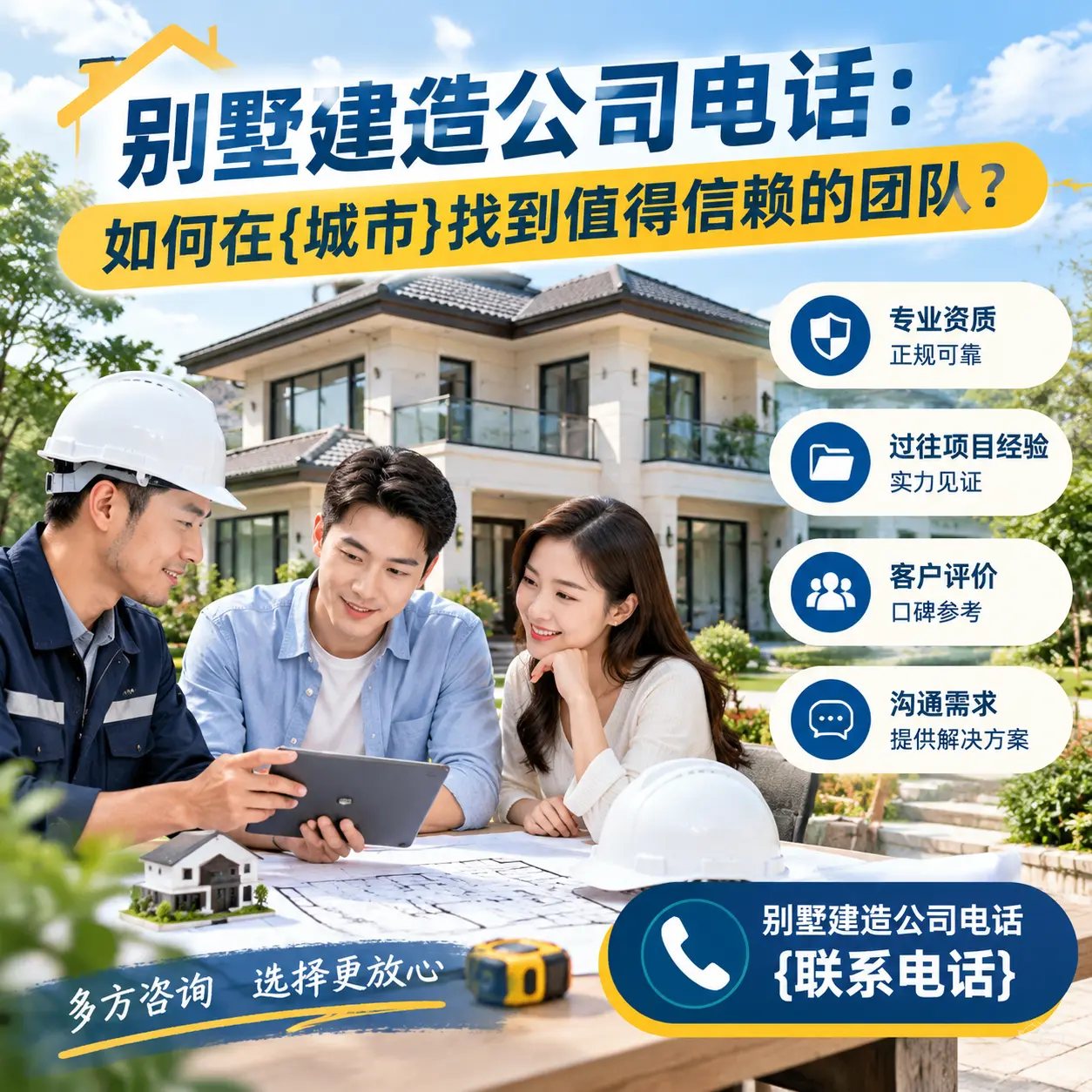 别墅建造公司电话:如何在清镇找到值得信赖的团队?