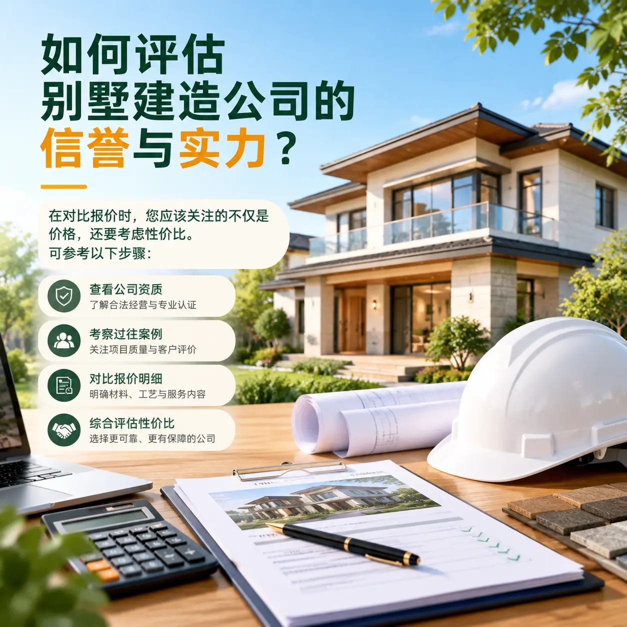 如何评估 清镇 别墅建造公司的信誉与实力?