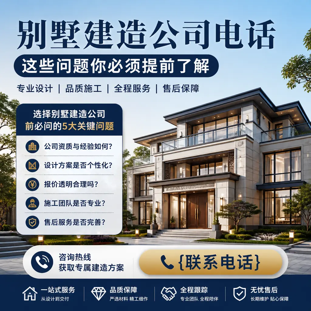 清镇别墅建造公司电话,这些问题你必须提前了解