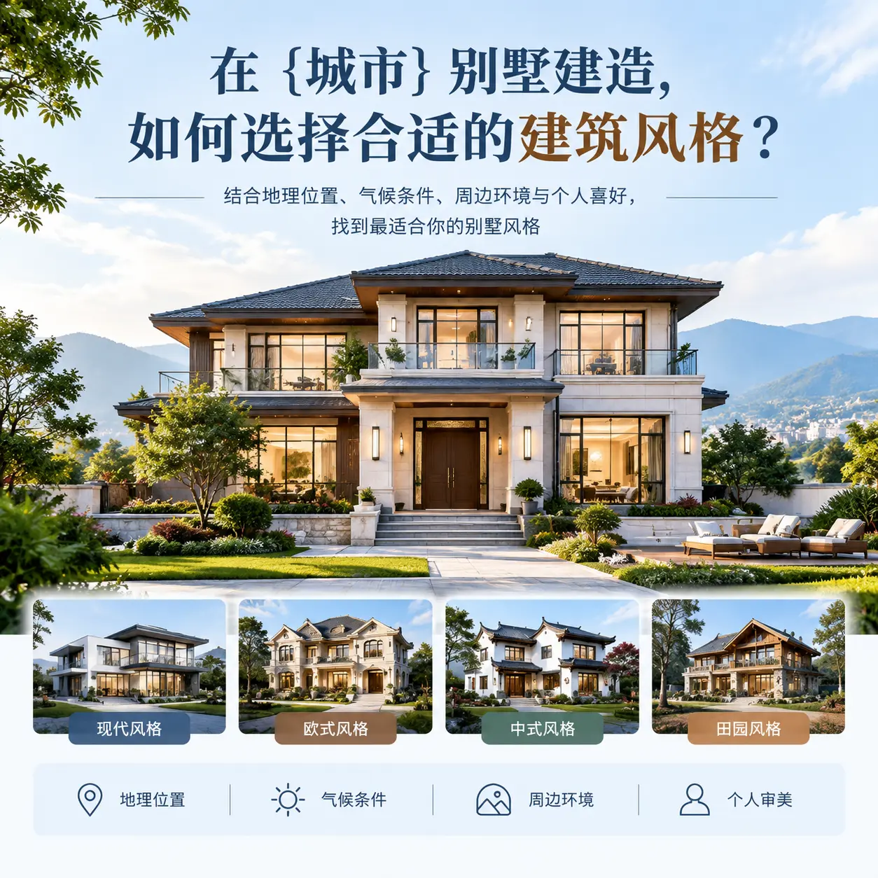 在 清镇 别墅建造,如何选择合适的建筑风格?